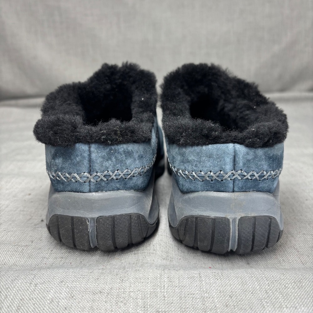 Merrell Encore Ice 4 Navy Blue Suede Faux Fur Lined Mules Clogs Women's Size 8.5 - Picture 6 of 11
